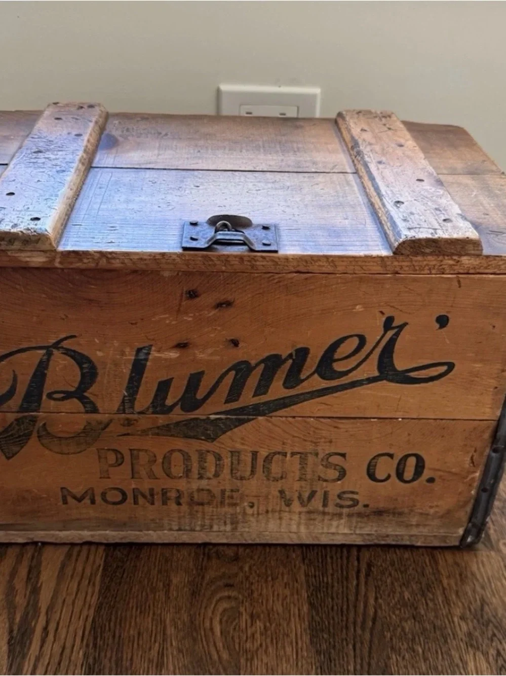 Blumer Products Co. Wooden Storage Crate